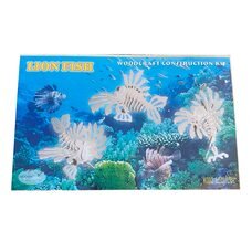 Універсальний дитячий дерев'яний 3D конструктор збірні моделі 4 пластини К002 Риби-Леви (NI)