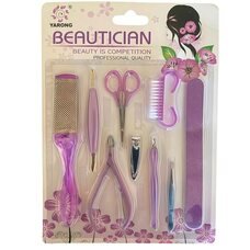 Портативний універсальний домашній манікюрний набір 9 деталей beautician (205)