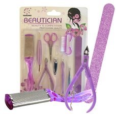 Портативний універсальний домашній манікюрний набір 9 деталей beautician (205)