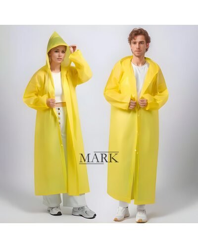 Защитный водоотталкивающий EVO плащ-дождевик с капюшоном 1675 Желтый (JS)