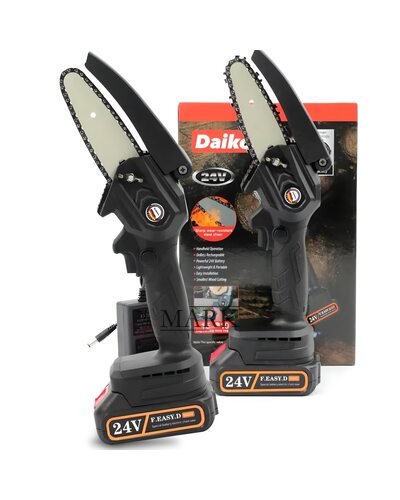 Портативный аккумуляторный веткорез для работы в саду Daikens (24V, 5Аh, шина 10 см, 1 АКБ)
