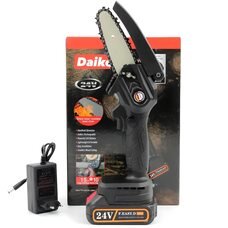 Портативний акумуляторний гілкоріз для роботи в саду Daikens (24V, 5Аh, шина 10 см, 1 АКБ)