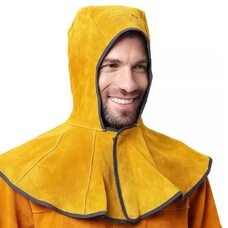 Шолом-капот вогнестійкий для зварювальника замшева на липучках 904 (JS)