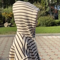 Дитяче тепле худі з флісом у смужку SPARKLE Min 6-12 років 128 Бежево-коричневий (SPRK)