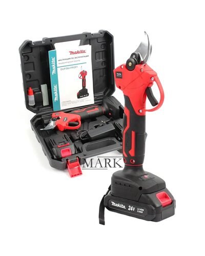Аккумуляторный секатор Makita DUP400 PROFI (24V, 5AH) с индикатором уровня заряда, в кейсе