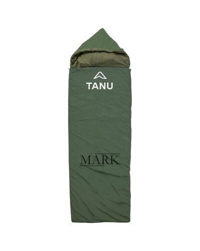 Портативный термо набор спальный мешок с подушкой и синтепоном TANU -30С°, 350 г/м2, 220*90 см Олива (BR)