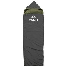 Портативний термо-набір спальний мішок з подушкою та синтепоном TANU -30С°, 350 г/м2, 220*90 см Чорний (BR)