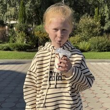 Дитяче тепле худі з флісом у смужку SPARKLE Min 6-12 років 146 Бежево-коричневий (SPRK)