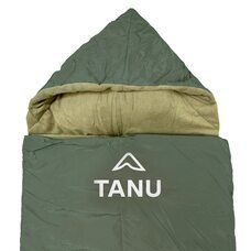 Теплий синтепоновий спальний мішок з синтепоном та подушкою TANU -30С°, 350 г/м2, розмір 220*90 см Олива (BR)