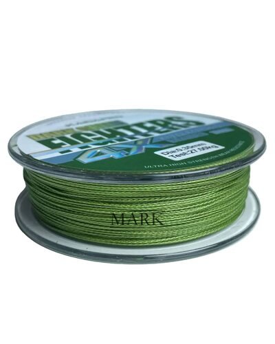 Леска Kaidapro Fighters 4X 100м, 27кг, 0,35мм Dark green