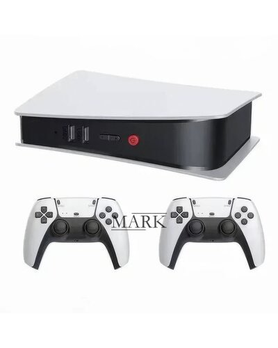 Игровая консоль M5 ретро стиль, 128 ГБ, 20000+ классических игр с 2 беспроводными геймпадами, Белый (626)