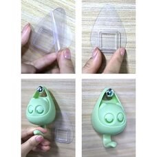 Настінний посилений гачок у формі милого котика з очками до 2,5 кг, Чорний (626)