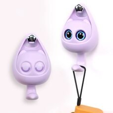 Настінний посилений гачок у формі милого котика з очками до 2,5 кг, Фіолетовий (626)