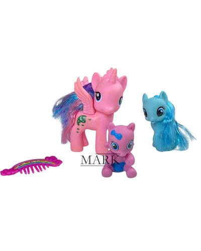 Детский подарочный набор игрушек единороги с расческой в комплекте «My happy horse» L-A22 3+ (AHMD)