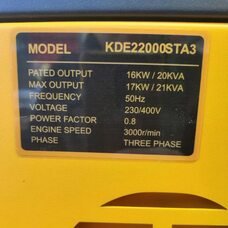 Дизельний генератор трифазний на колесах з пультом та стартстопом Covax KDE22000STA3 17кВт 21KVA (ISML)