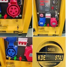 Дизельний генератор трифазний на колесах з пультом та стартстопом Covax KDE22000STA3 17кВт 21KVA (ISML)
