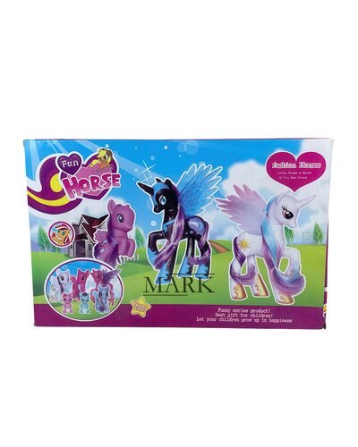 Детский набор фигурок-игрушек с единорогами, зеркальцем, замком «Fun lovely horse» (AHMD)