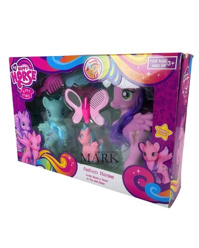 Детский набор игрушек единороги с аксессуарами My happy horse NL-A-23-3 (AHMD)