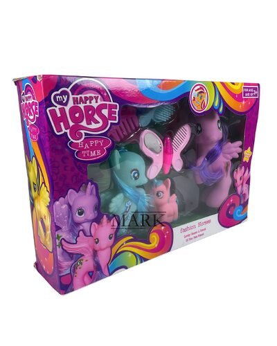 Детский набор игрушек единороги с аксессуарами My happy horse NL-A-23-3 (AHMD)