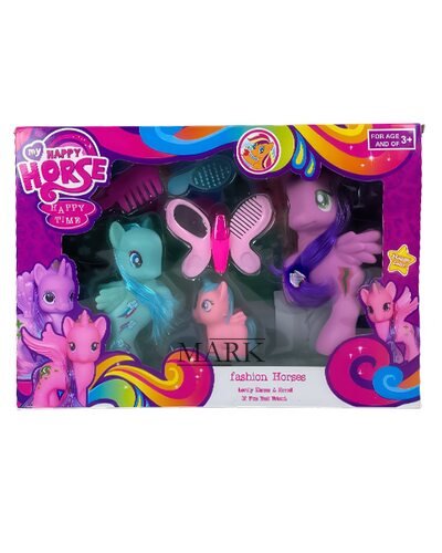 Детский набор игрушек единороги с аксессуарами My happy horse NL-A-23-3 (AHMD)