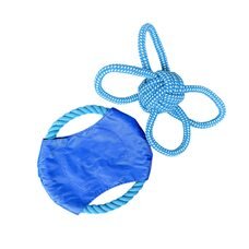 Великий набір іграшок для собак і цуценят 17 в 1 — гума, канати, текстиль  (626)