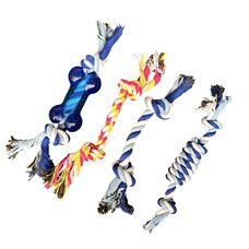 Великий набір іграшок для собак і цуценят 17 в 1 — гума, канати, текстиль  (626)