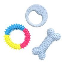 Великий набір іграшок для собак і цуценят 17 в 1 — гума, канати, текстиль  (626)