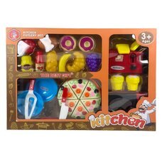 Дитячий ігровий набір кухонна техніка, тостер, мікрохвильовка, піца, продукти Kitchen Fengmei K8835-3 (AHMD)