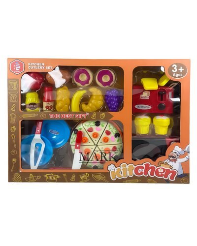 Детский игровой набор кухонная техника, тостер, микроволновка, пицца, продукты Kitchen Fengmei K8835-3 (AHMD)