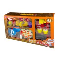 Дитячий ігровий набір кухонна техніка, тостер, мікрохвильовка, піца, продукти Kitchen Fengmei K8835-3 (AHMD)