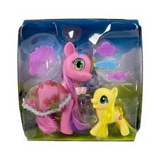 Дитячий набір іграшкові поні My pretty pony EN71-7P/L-A, 2 іграшки + аксесуари (AHMD)