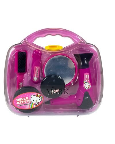 Детский игрушечный набор стилиста-парикмахера зеркальце, фен в кейсе Hello Kitty BL8803H (AHMD)