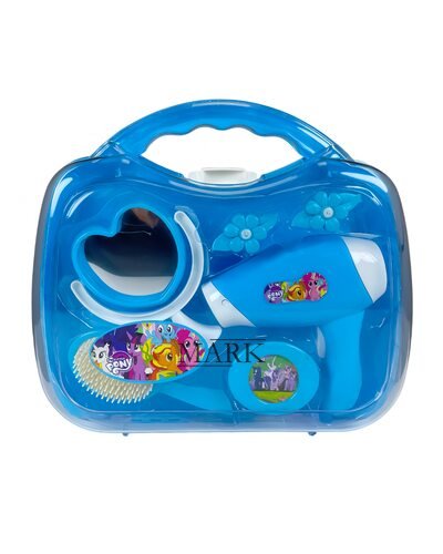 Детский игрушечный набор стилиста-парикмахера зеркальце, фен в кейсе My little pony BL8803PC (AHMD)