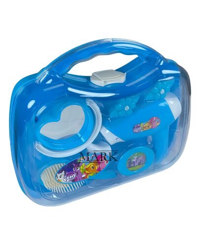 Детский игрушечный набор стилиста-парикмахера зеркальце, фен в кейсе My little pony BL8803PC (AHMD)