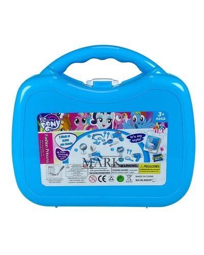 Детский игрушечный набор стилиста-парикмахера зеркальце, фен в кейсе My little pony BL8803PC (AHMD)