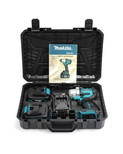 Аккумуляторный гайковерт Makita DTW301 (36V, 6.0Ah) 2 аккумулятора, в кейсе