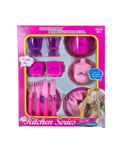 Детский кукольный кухонный набор для чаепития чайник с чашками Kitchen series CH-01C (AHMD)