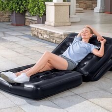 Надувне розкладне крісло-трансформер Bestway 75114 191x97x64 см Чорний (LM)