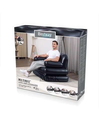 Надувное раскладное кресло-трансформер Bestway 75114 191x97x64 см Черный (LM)