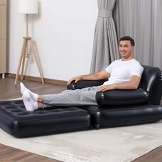 Надувне розкладне крісло-трансформер Bestway 75114 191x97x64 см Чорний (LM)