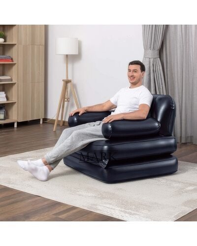 Надувное раскладное кресло-трансформер Bestway 75114 191x97x64 см Черный (LM)