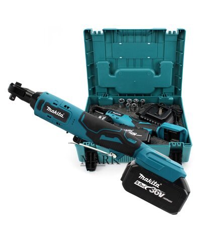 Угловой аккумуляторный гайковерт Makita WR100DZ (36V, 5AH) 2 аккумулятора, в кейсе