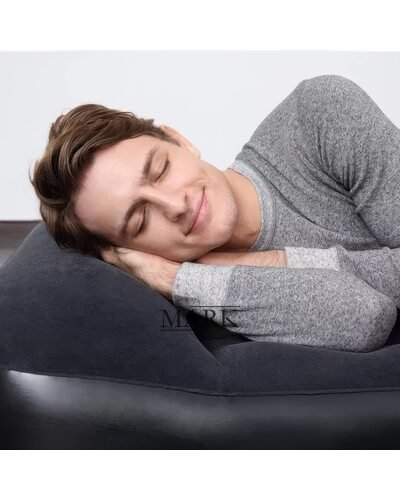 Надувная двухместная кровать со встроенным насосом и подголовником BestWay 67403 203 см (LM)