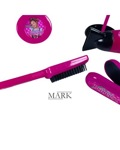Детский игрушечный набор игрушек парикмахера фен, зеркало Fashion Princess MDX556-2 (AHMD)