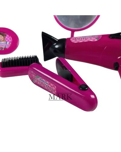 Детский игрушечный набор игрушек парикмахера фен, зеркало Fashion Princess MDX556-2 (AHMD)