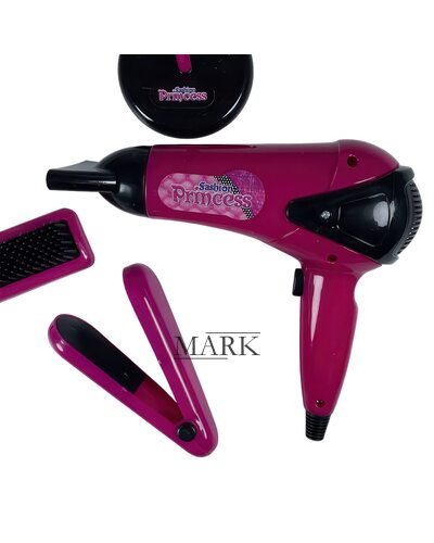 Детский игрушечный набор игрушек парикмахера фен, зеркало Fashion Princess MDX556-2 (AHMD)
