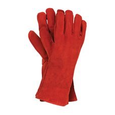 Рукавиці робочі захисні Крагі P-884 з жароміцної шкіри, Червоні (JS)
