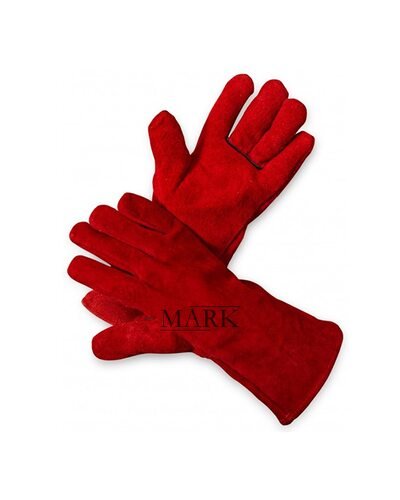 Перчатки рабочие защитные Краги P-884 из жаропрочной кожи, Красные (JS) Перчатки рабочие защитные Краги P-884 из жаропрочной кожи, Красные (JS)