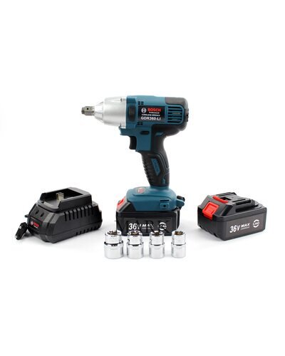 Аккумуляторный гайковерт BOSCH GDR360-Li PRO (36V, 5AH), 2 аккумулятора в кейсе