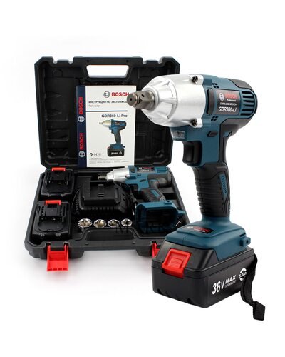 Аккумуляторный гайковерт BOSCH GDR360-Li PRO (36V, 5AH), 2 аккумулятора в кейсе